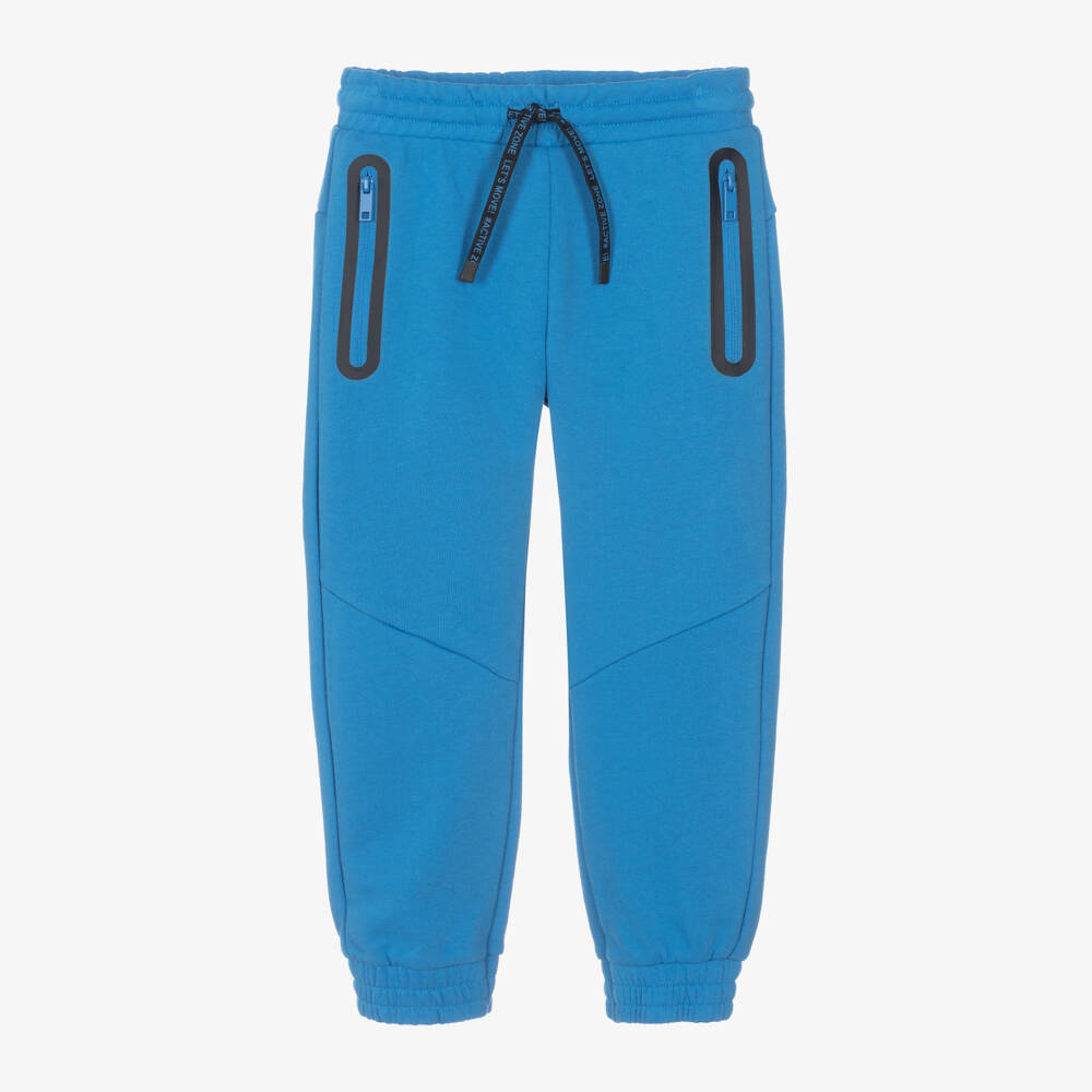 Mayoral-Boys Blue Jersey Trousers | Childrensalon Outlet