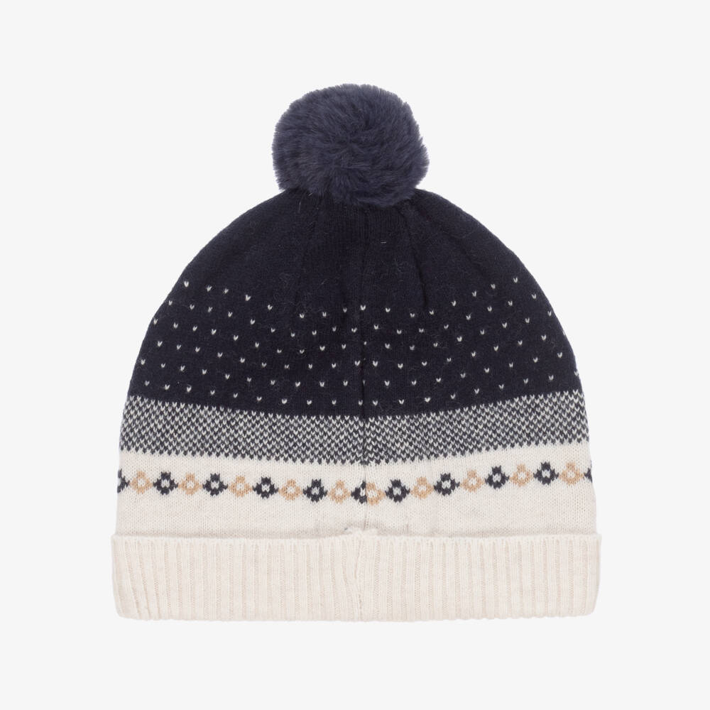 Mayoral-Boys Blue Knit Hat and Scarf Set | Childrensalon Outlet