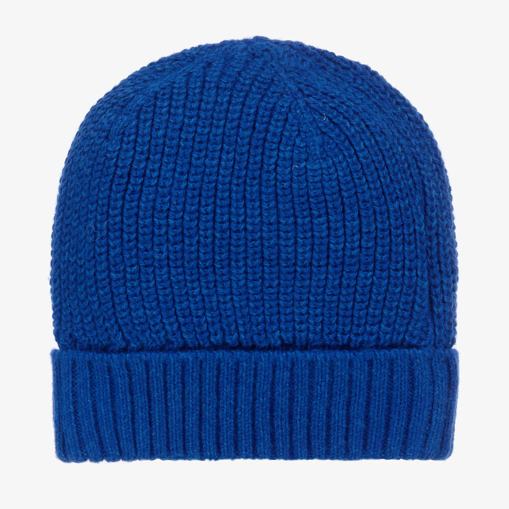 Mayoral-قبعة بيني أكريليك محبوك لون أزرق للأولاد | Childrensalon Outlet