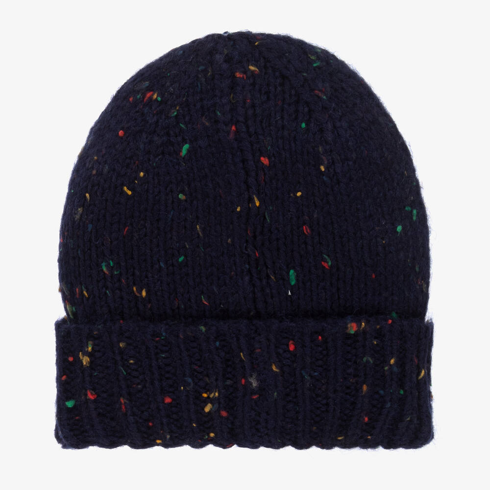 Mayoral-Boys Blue Knitted Hat & Snood Set | Childrensalon Outlet