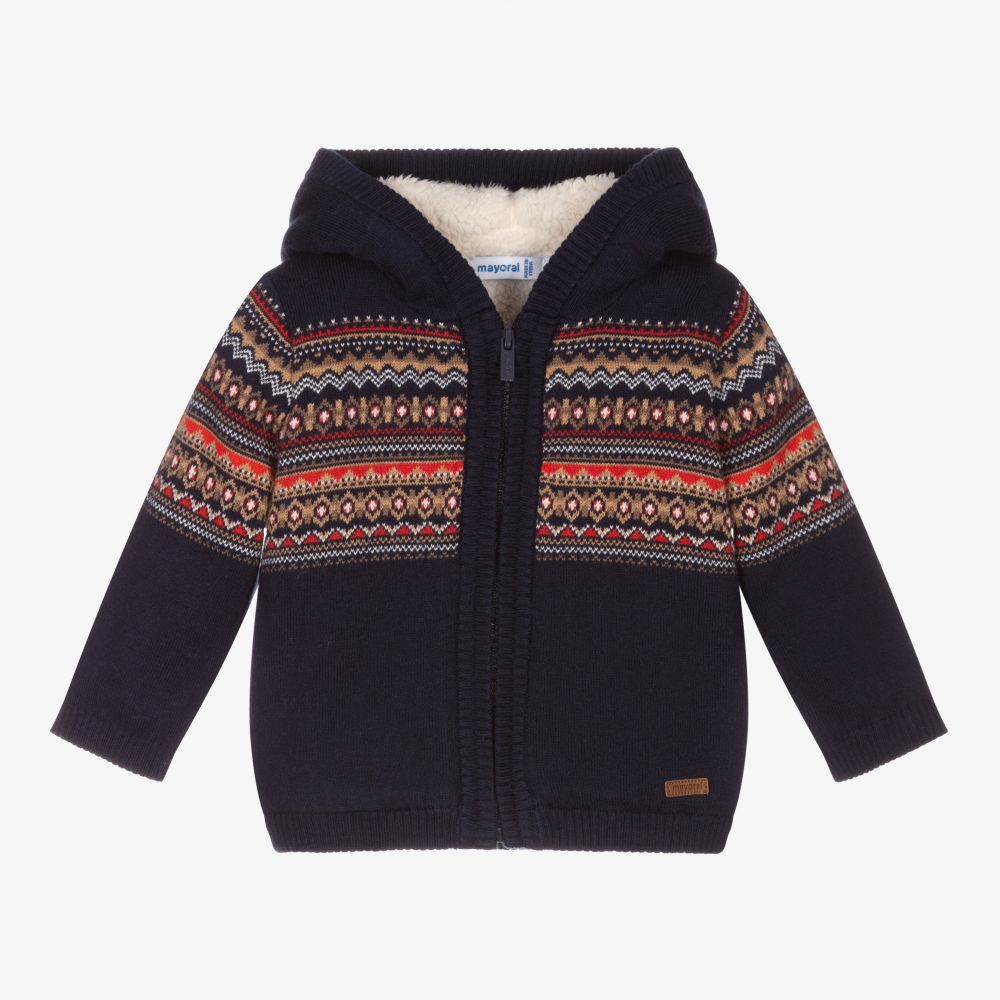 Mayoral - Blaue Strickjacke mit Reißverschluss (J) | Childrensalon