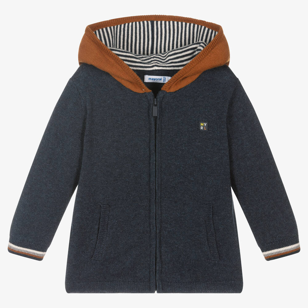 Mayoral-Синий вязаный топ на молнии для мальчиков | Childrensalon Outlet