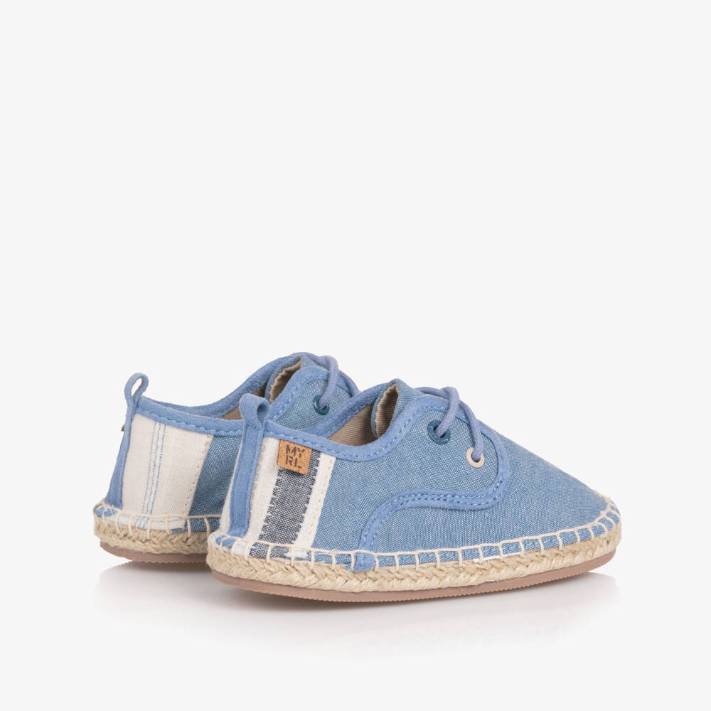 Mayoral-إسبادريل قطن أزرق بأربطة للأولاد | Childrensalon Outlet