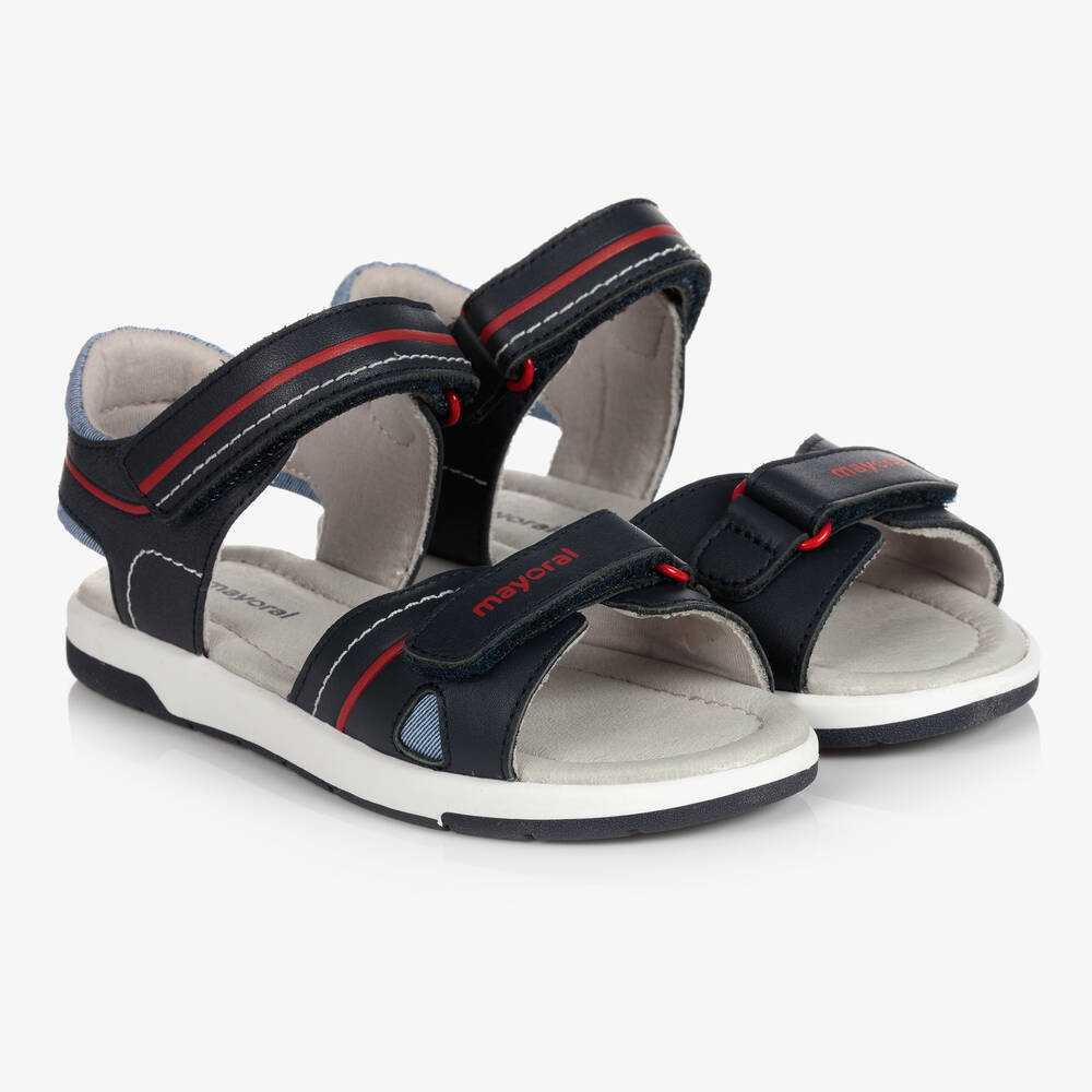 Mayoral - Boys Blue Leather Sandals | Childrensalon