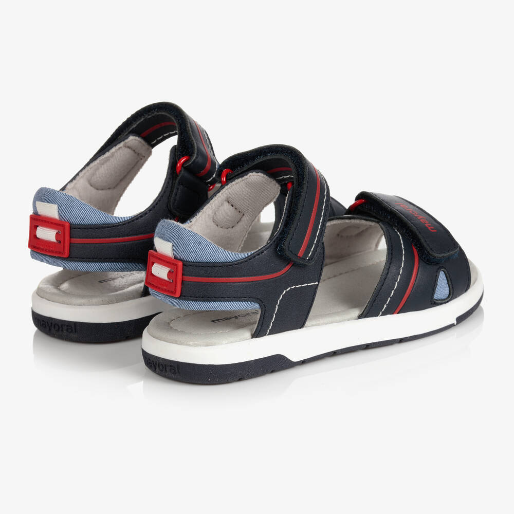 مايورال-صندل جلد وجيرسي لون كحلي للأولاد | Childrensalon Outlet