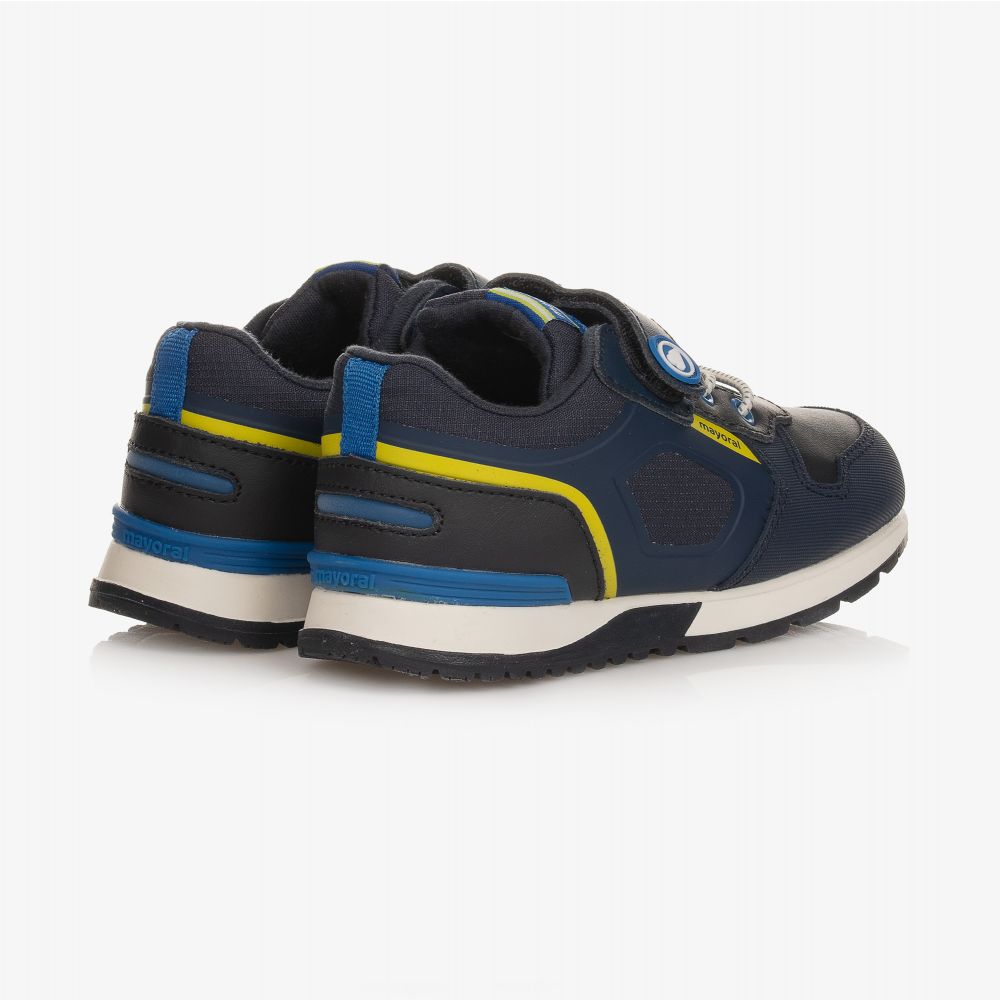 Mayoral-Boys Blue Leather Trainers | Childrensalon Outlet