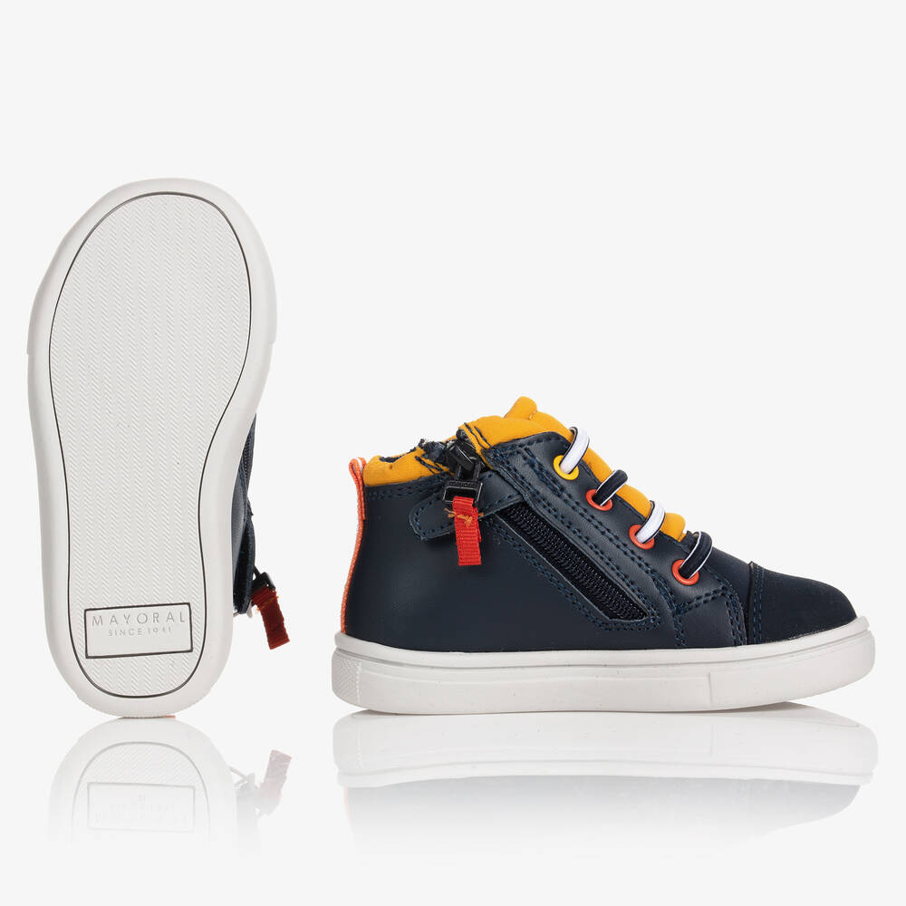 Mayoral-Синие кожаные кроссовки | Childrensalon Outlet
