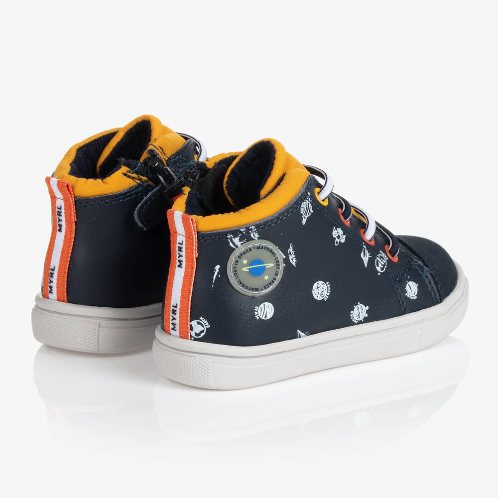 Mayoral-Синие кожаные кроссовки | Childrensalon Outlet