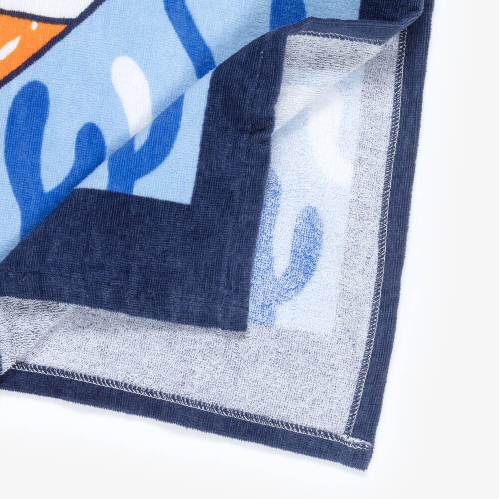 Mayoral-Boys' Blue & Orange Fish Towel Poncho | Childrensalon Outlet
