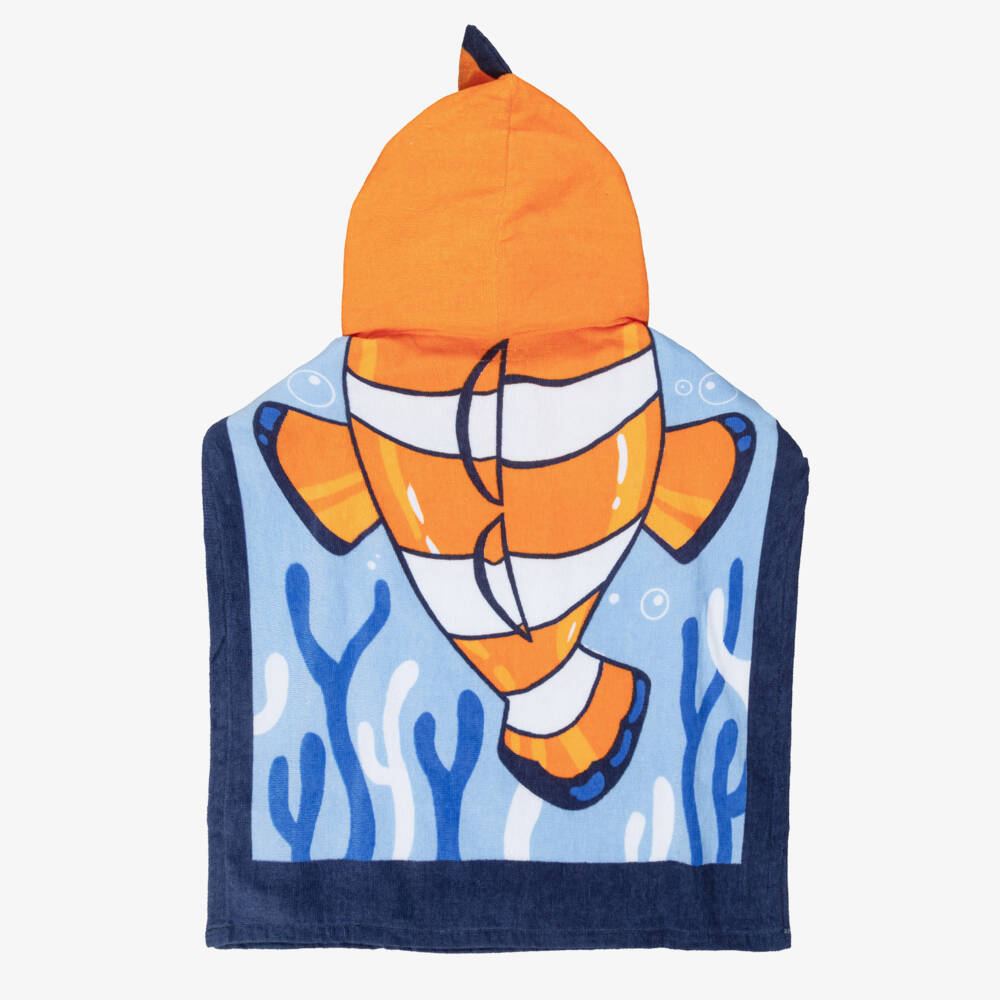 Mayoral-Boys' Blue & Orange Fish Towel Poncho | Childrensalon Outlet