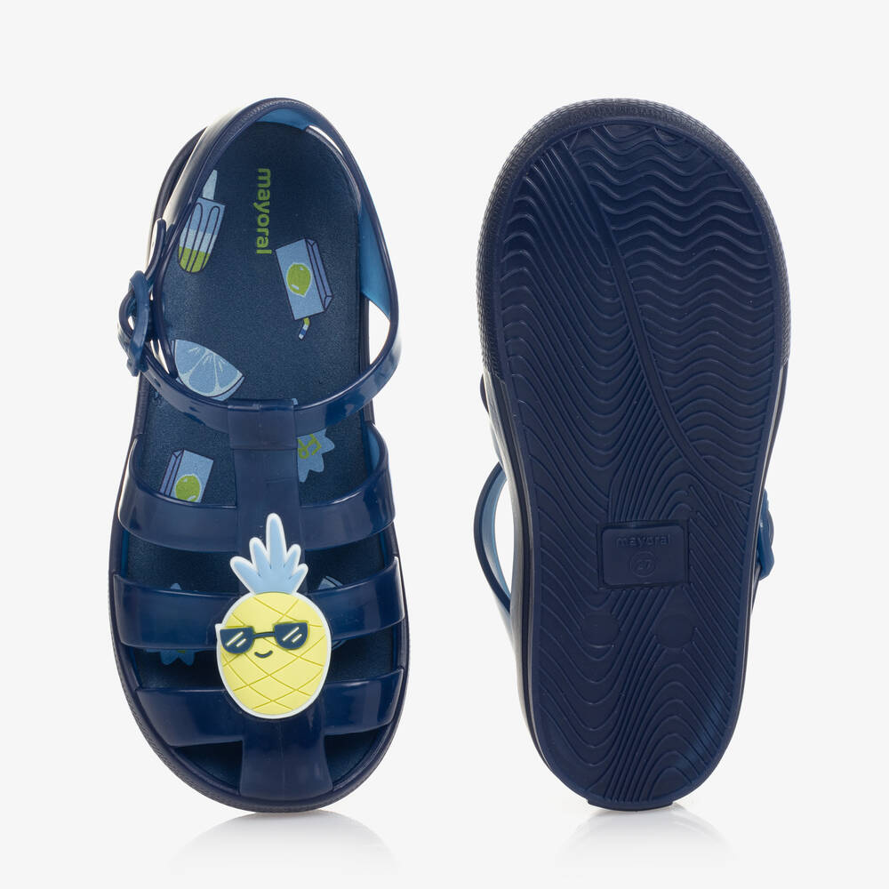 Mayoral-Boys Blue Pineapple Jelly Shoes | Childrensalon Outlet