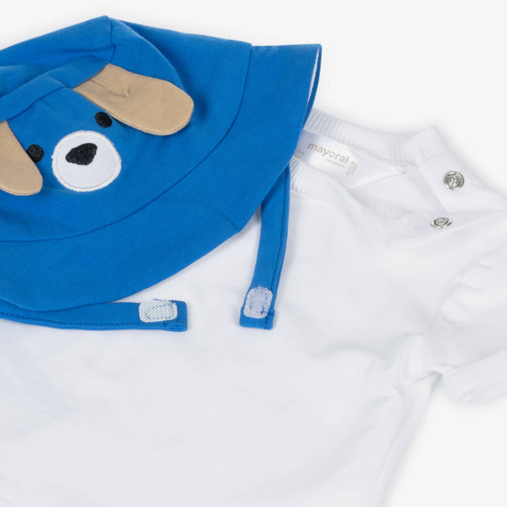 Mayoral Newborn-Boys' Blue Puppy Playtime Set | Childrensalon Outlet