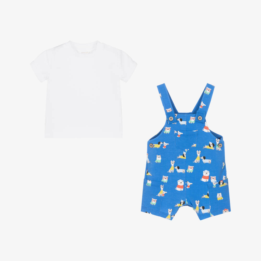 Mayoral Newborn-Boys' Blue Puppy Playtime Set | Childrensalon Outlet