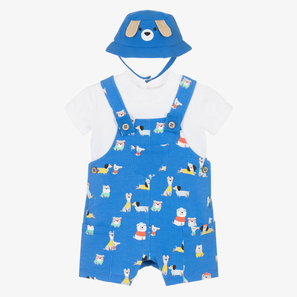 Mayoral Newborn-Boys' Blue Puppy Playtime Set | Childrensalon Outlet