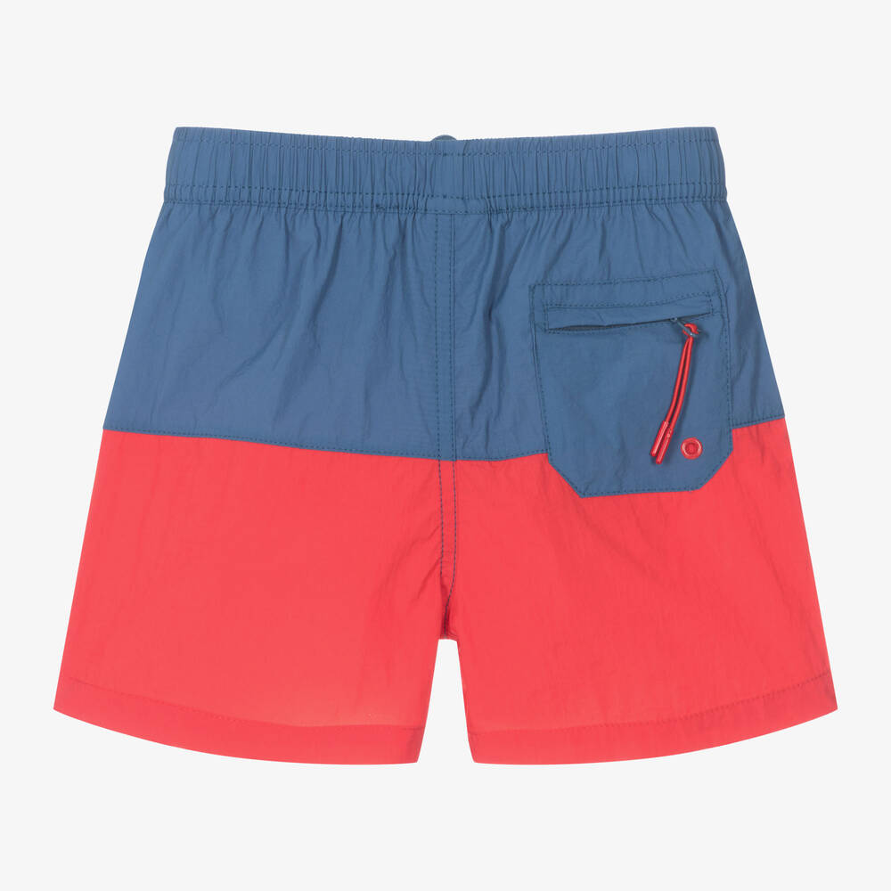 Mayoral-Boys Blue & Red Swim Shorts | Childrensalon Outlet