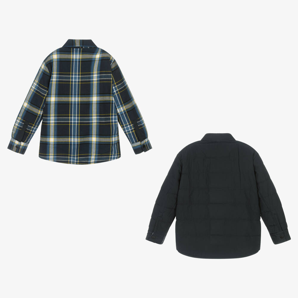 Mayoral Nukutavake-Boys Blue Reversible Jacket | Childrensalon Outlet
