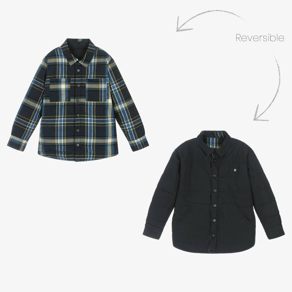 Mayoral Nukutavake - Boys Blue Reversible Jacket | Childrensalon