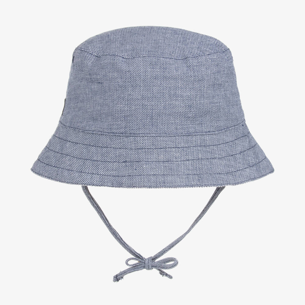 Mayoral-Boys Blue Reversible Sun Hat | Childrensalon Outlet