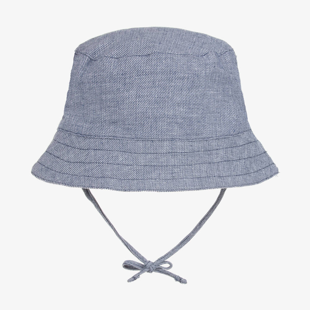 Mayoral-Boys Blue Reversible Sun Hat | Childrensalon Outlet
