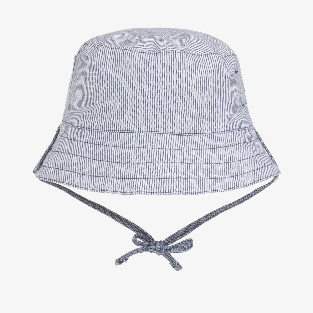 Mayoral-Boys Blue Reversible Sun Hat | Childrensalon Outlet
