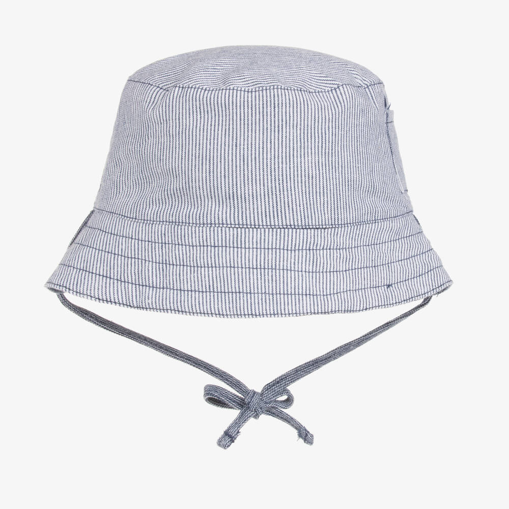 Mayoral-Boys Blue Reversible Sun Hat | Childrensalon Outlet