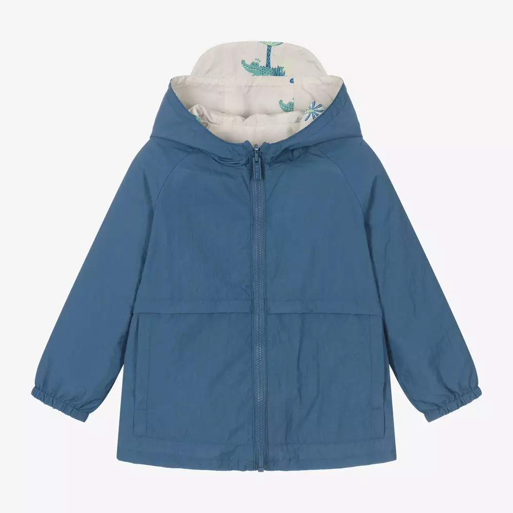 Mayoral-Boys Blue Reversible Windbreaker Coat | Childrensalon Outlet