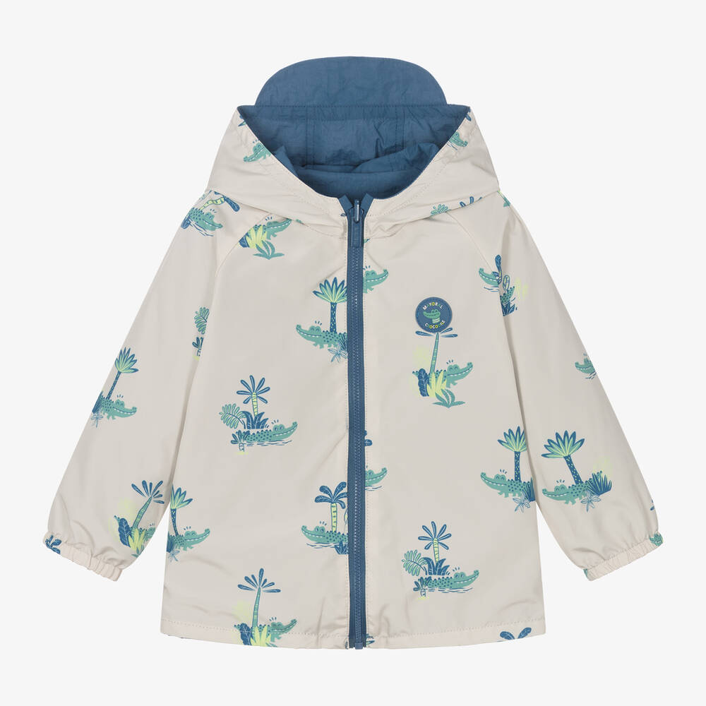 Mayoral-Boys Blue Reversible Windbreaker Coat | Childrensalon Outlet