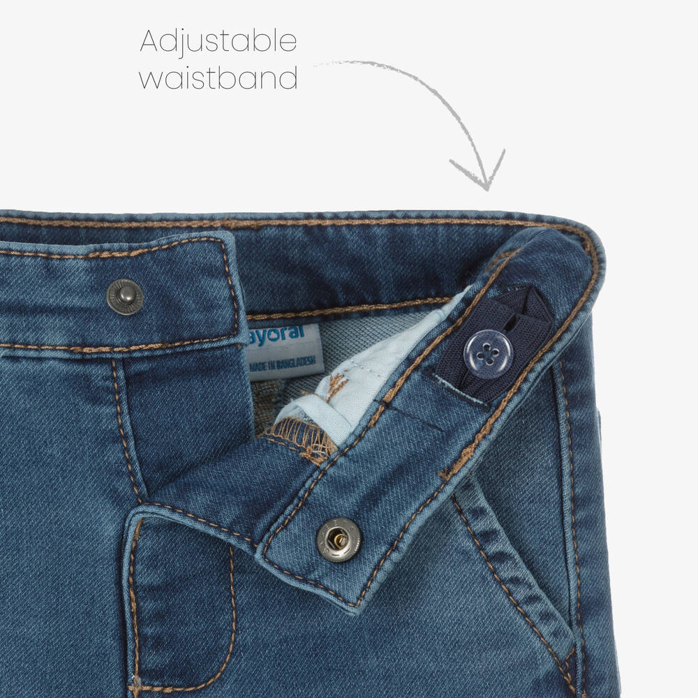 مايورال-جينز سكاتر فيت أطفال ولادي مزيج قطن مستدام لون أزرق | Childrensalon Outlet