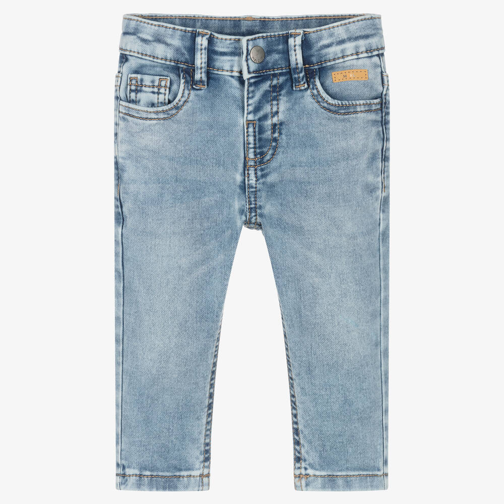 Mayoral-Boys Blue Slim Fit Cotton Denim Jeans | Childrensalon Outlet