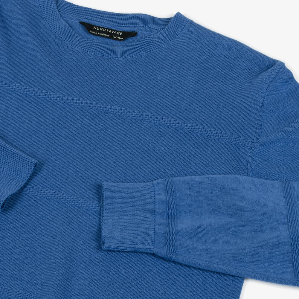 Mayoral Nukutavake-Boys Blue Striped Cotton Pullover | Childrensalon Outlet