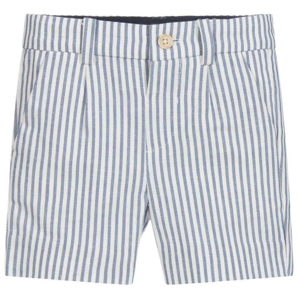 Mayoral - Boys Blue Striped Shorts | Childrensalon