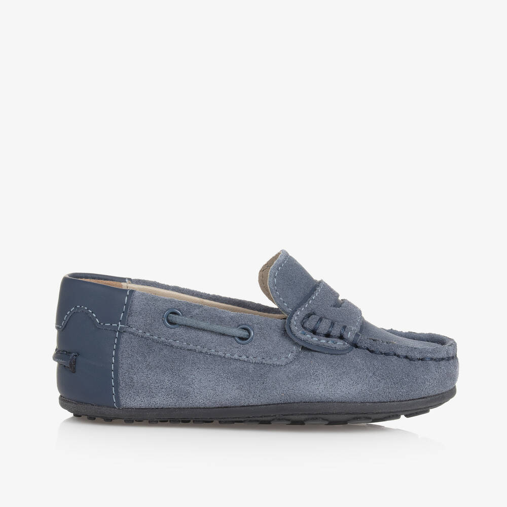 مايورال-حذاء موكاسين جلد شامواه لون أزرق رمادي | Childrensalon Outlet