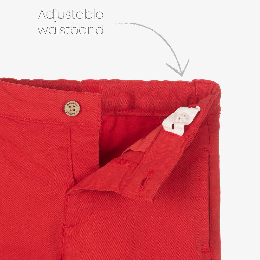 Mayoral-طقم بنطلون مزيج قطن وصوف لون كحلي وأحمر | Childrensalon Outlet