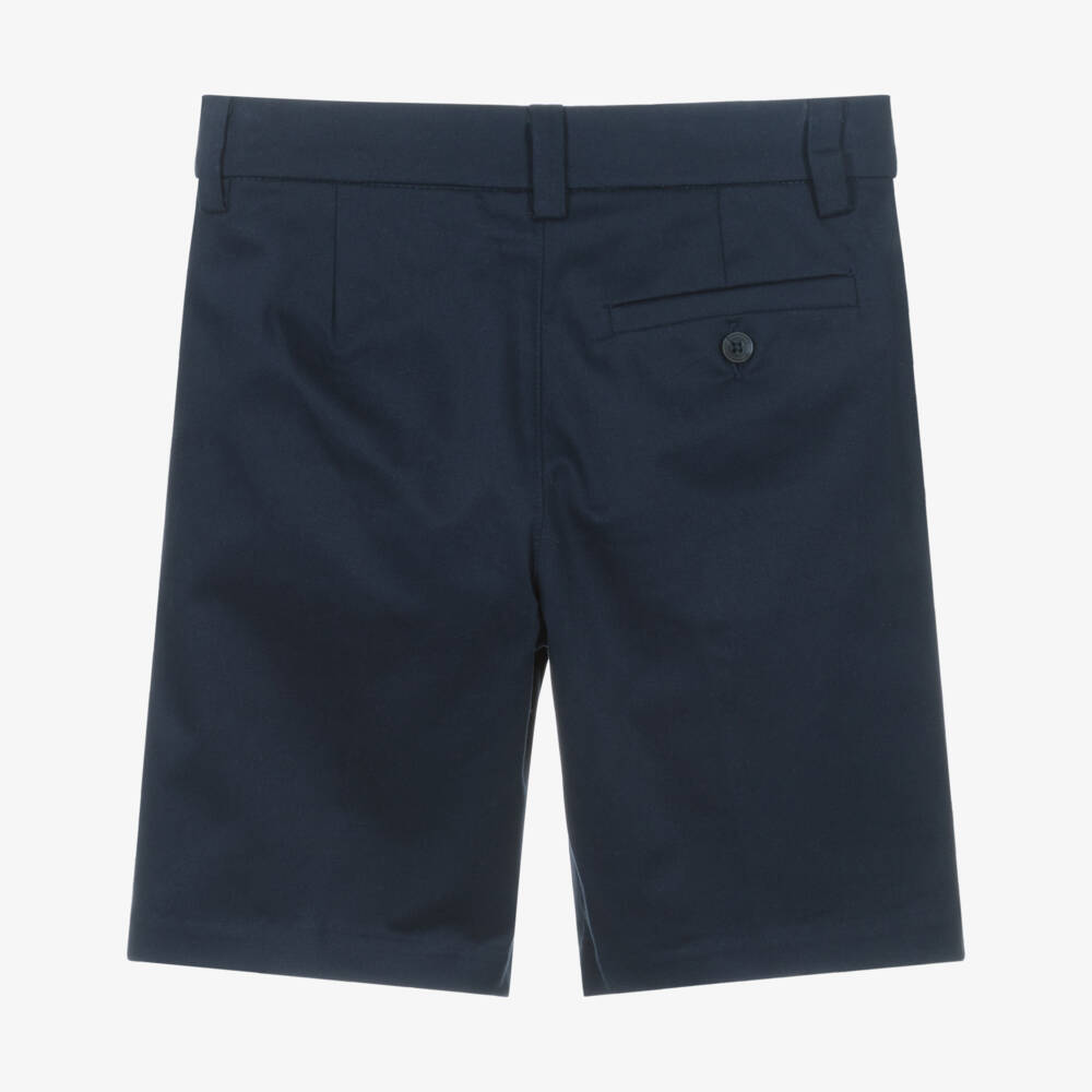 Mayoral-Boys Blue Tailored Cotton Shorts | Childrensalon Outlet