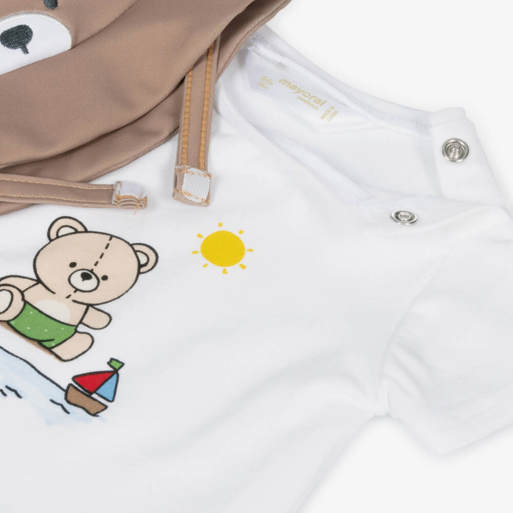 Mayoral Newborn-Boys Blue Teddy Beachwear Set | Childrensalon Outlet