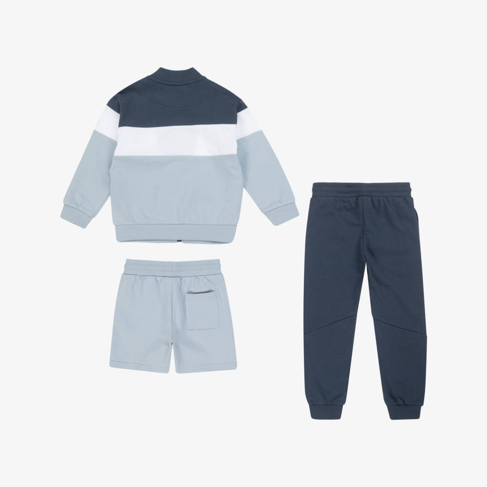 Mayoral-Boys Blue Tonal Tracksuit Ensemble | Childrensalon Outlet