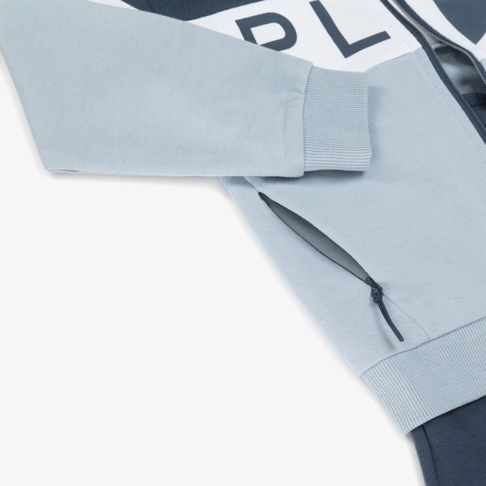 Mayoral-Boys Blue Tonal Tracksuit Ensemble | Childrensalon Outlet