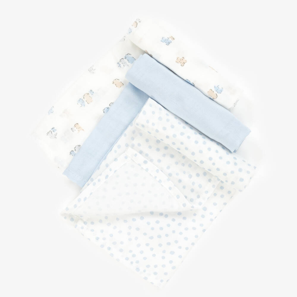 Mayoral Newborn-Boys Blue Trio Muslin Set | Childrensalon Outlet