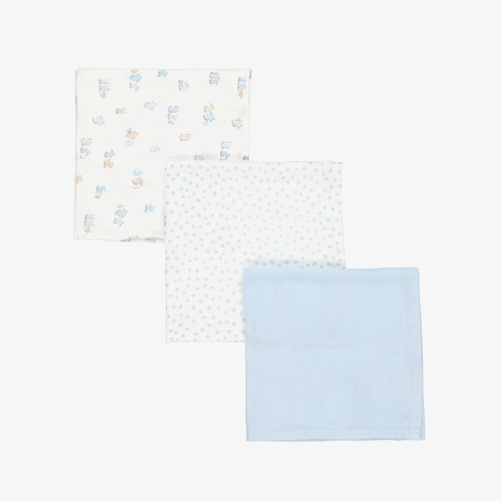 Mayoral Newborn-Boys Blue Trio Muslin Set | Childrensalon Outlet