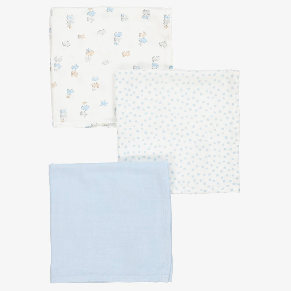 Mayoral Newborn-Boys Blue Trio Muslin Set | Childrensalon Outlet