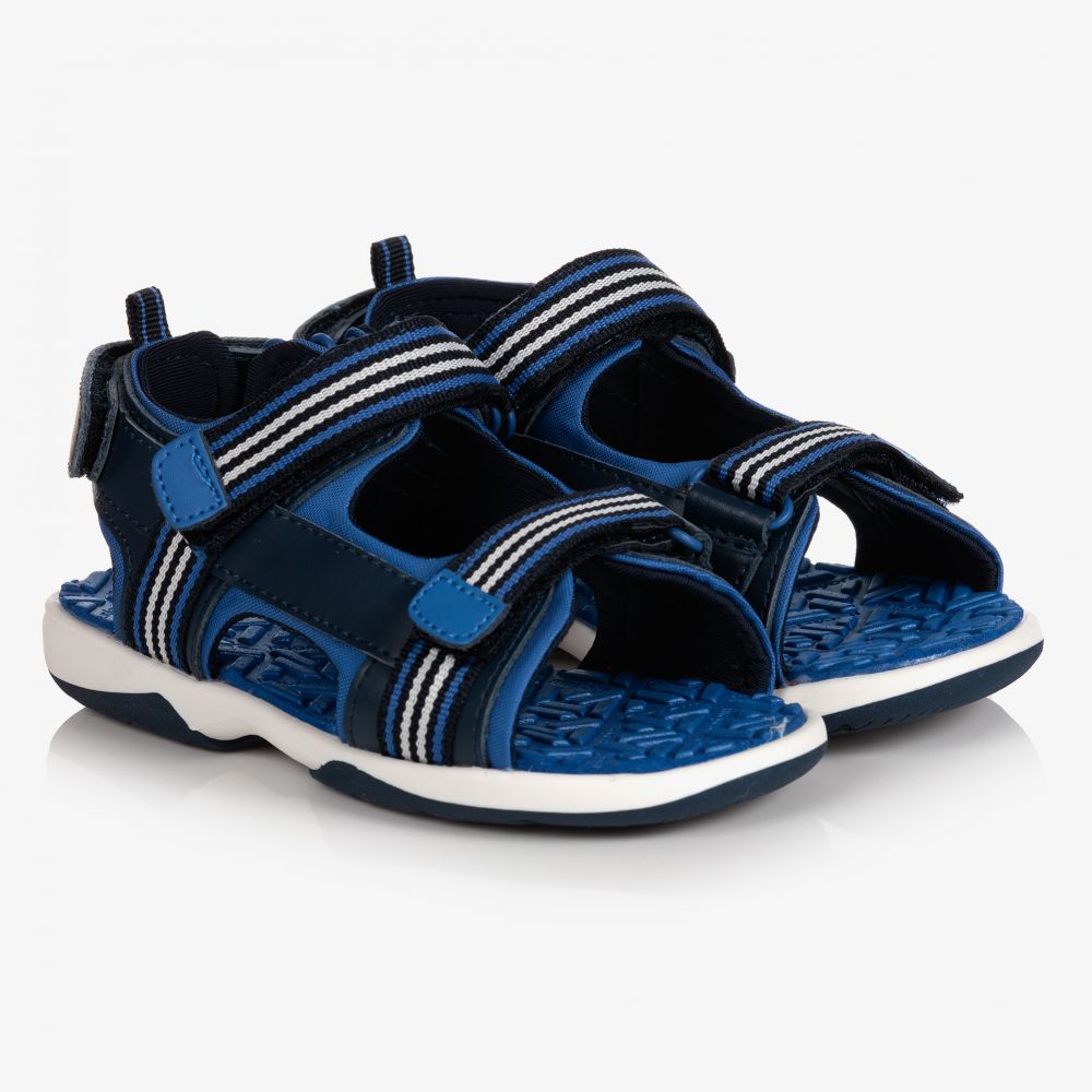 Mayoral - Boys Blue Velcro Sandals | Childrensalon