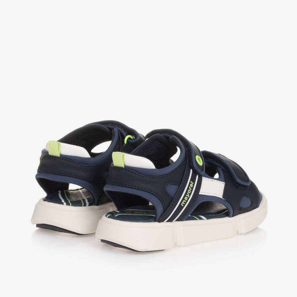 Mayoral-Boys Blue Velcro Sandals | Childrensalon Outlet
