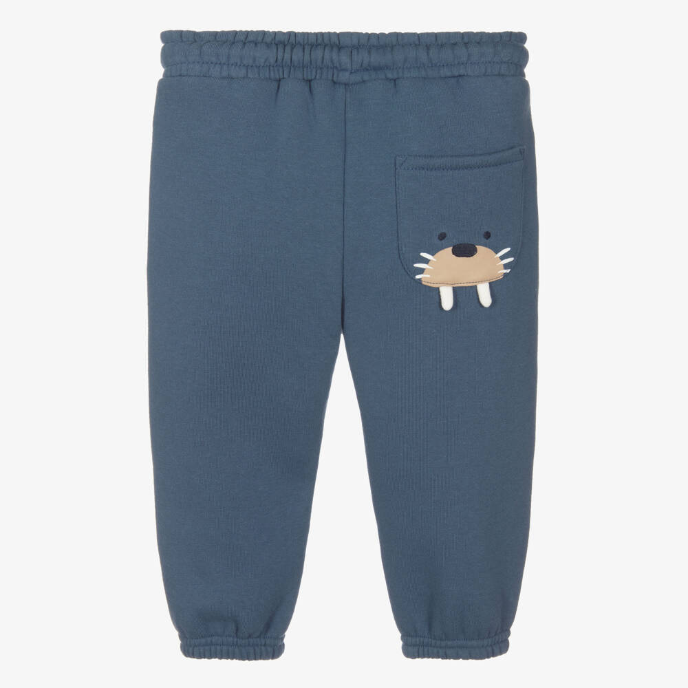 Mayoral-Boys Blue Walrus Jersey Joggers | Childrensalon Outlet