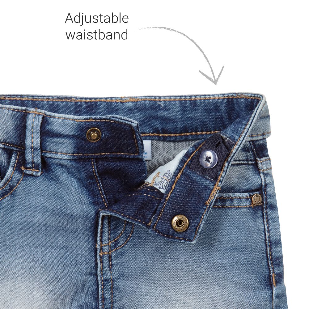 Mayoral-شورت أطفال ولادي قطن دنيم مغسول لون أزرق | Childrensalon Outlet