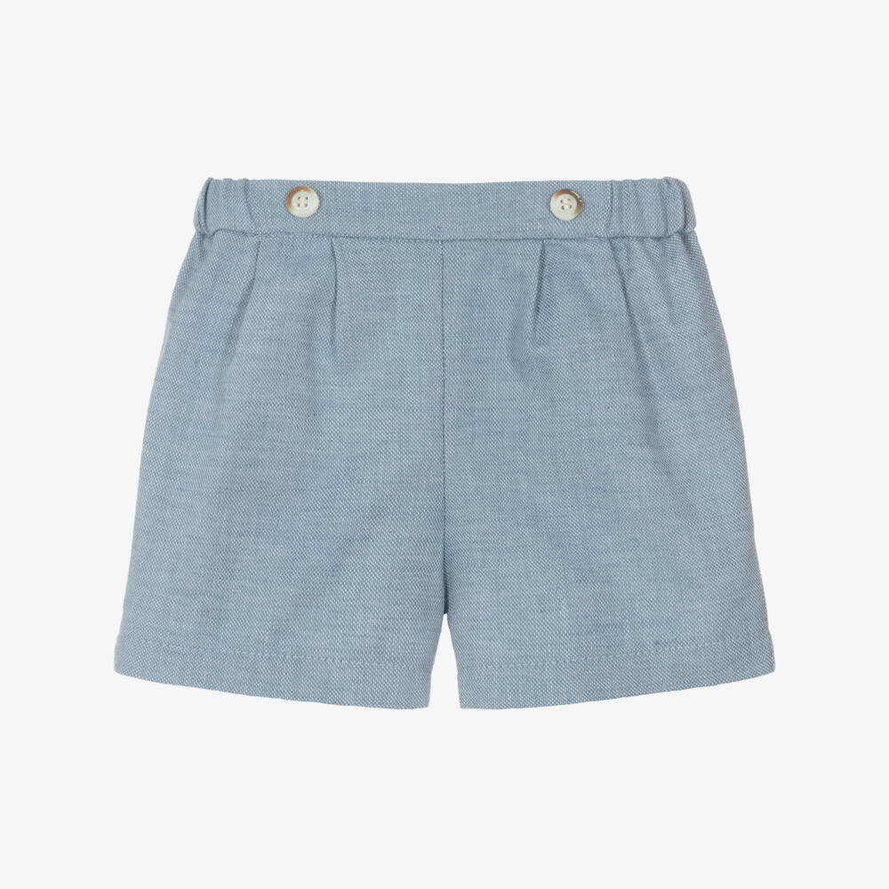 Mayoral Newborn-Boys Blue & White Cotton Ensemble | Childrensalon Outlet