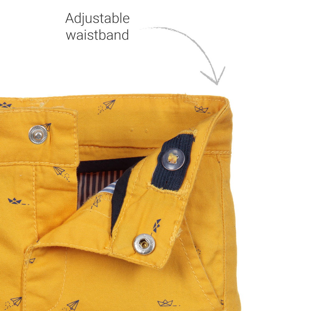 Mayoral-Синий топ и желтые шорты для мальчиков | Childrensalon Outlet