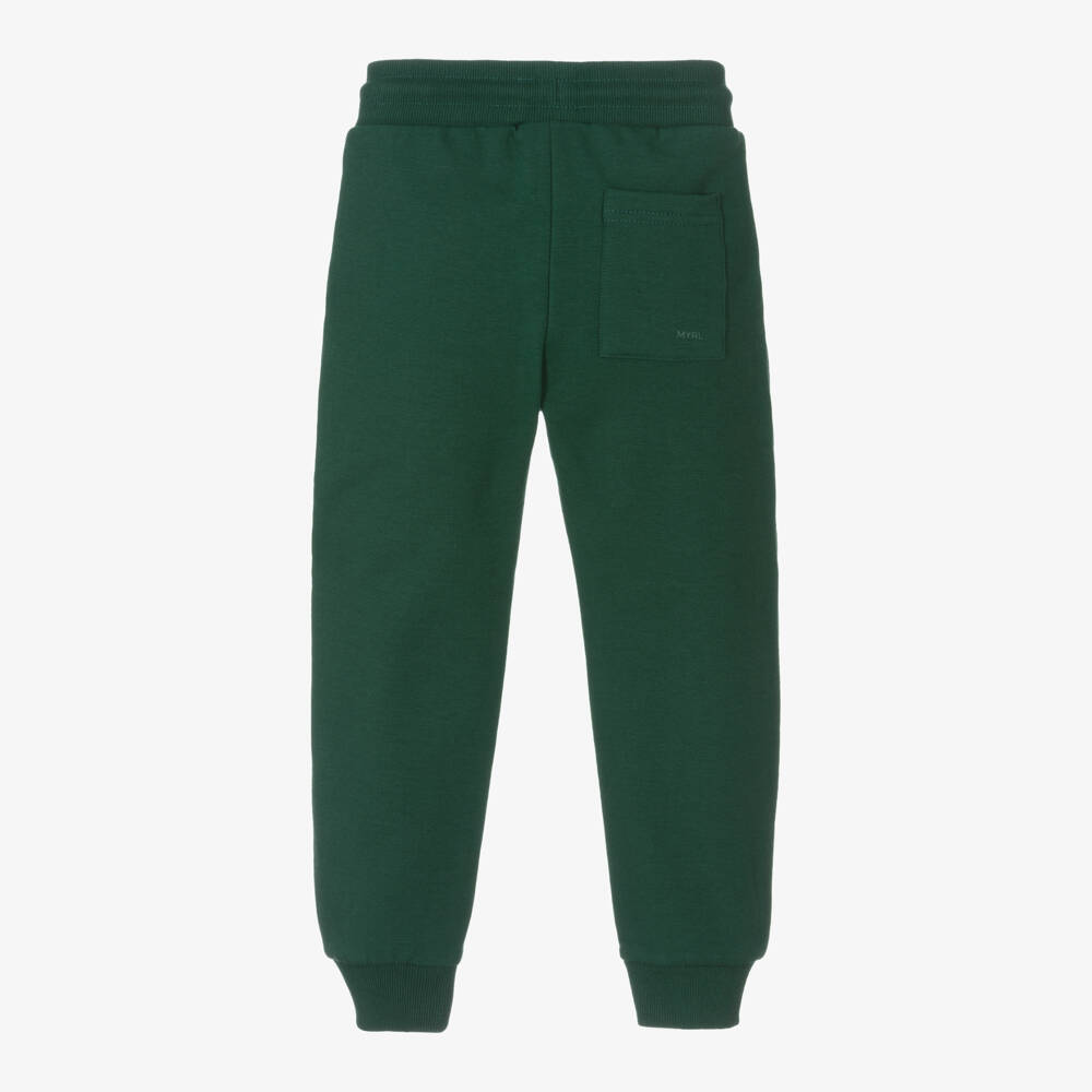 Mayoral-Boys Bottle Green Jersey Trousers | Childrensalon Outlet