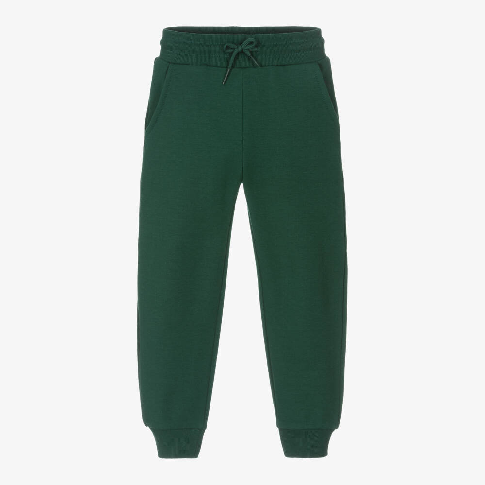 Mayoral-Boys Bottle Green Jersey Trousers | Childrensalon Outlet