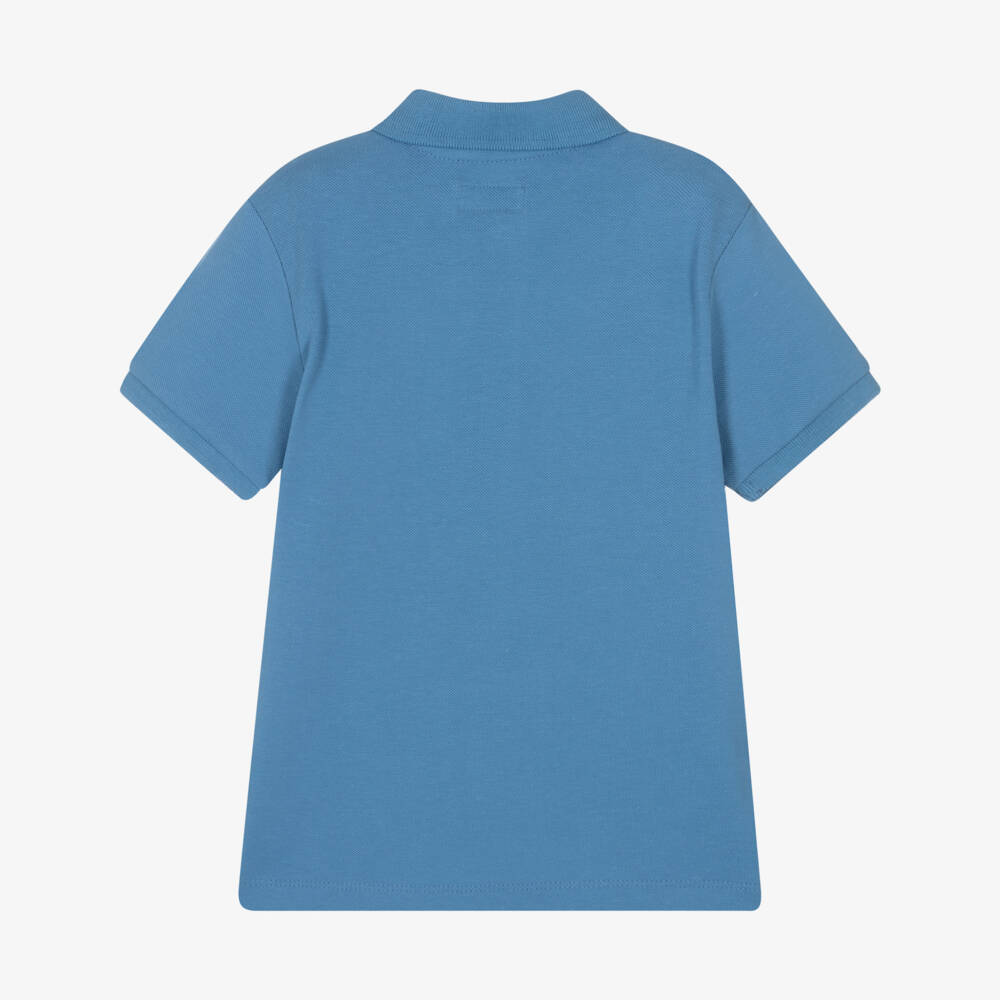 Mayoral-Boys Breezy Blue Cotton Polo | Childrensalon Outlet