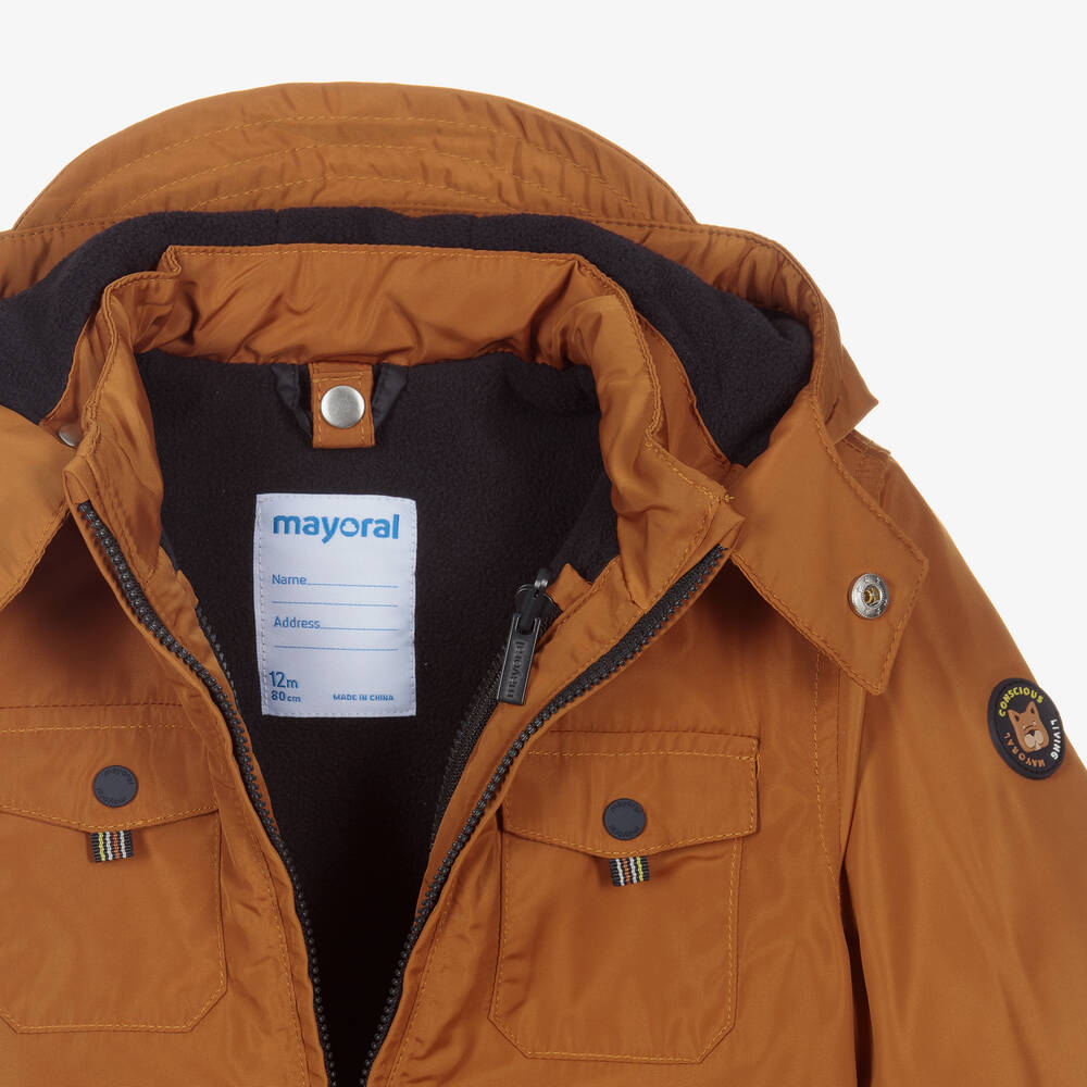 Mayoral-Коричневое пальто и жилет 2-в-1 | Childrensalon Outlet